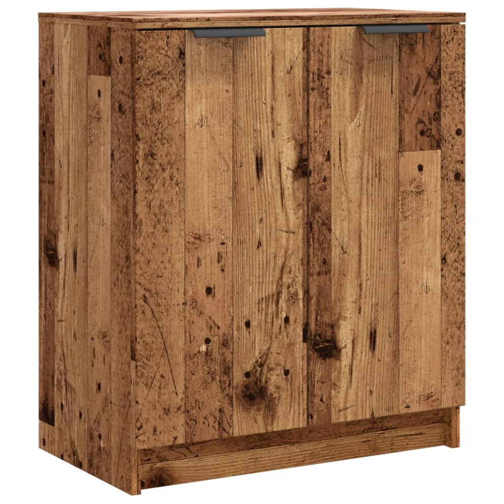 (old wood) vidaXL Shoe Cabinet Engineered Wood Hall Shoe Holder Cupboard Organiser Shelf