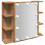 VidaXL vidaXL Spiegelschrank mit LED Artisan Eichen-Optik 70x16,5x60 cm 1