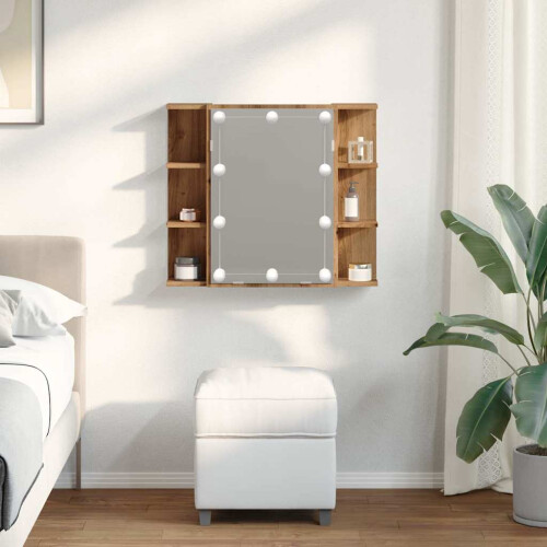 VidaXL vidaXL Spiegelschrank mit LED Artisan Eichen-Optik 70x16,5x60 cm 2