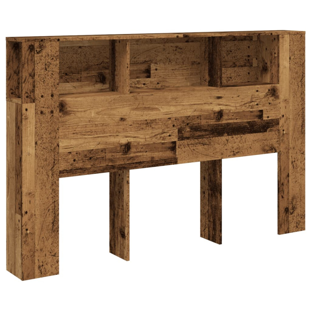 Vidaxl (Old Wood) Headboard Cabinet Bedroom Bookcase Bed Headboard Bed Backboard Cabinet