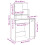 VidaXL (artisan oak) vidaXL Dressing Table Makeup Table Vanity Desk Cosmetic Table with Mirror 4
