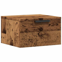 (old wood, 1 pcs) vidaXL Wall-mounted Bedside Cabinets Bedroom Floating Nightstand Wall Cabinet