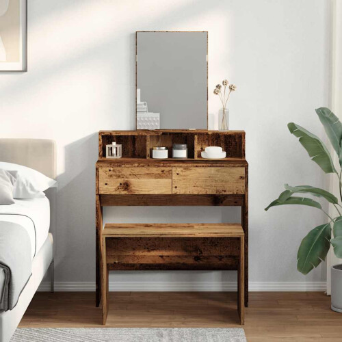 VidaXL (old wood) vidaXL Dressing Stool Engineered Wood Home Stool Dressing Table Multi Colours 2