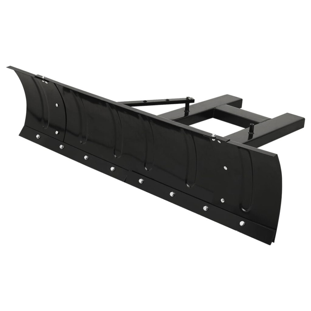 vidaXL Snow Plough for Forklifts - Black, Robust Powder-coated Steel, Rubber, Adjustable Angles, Easy Installation, Optimal for Snow Cleaning - Image 2