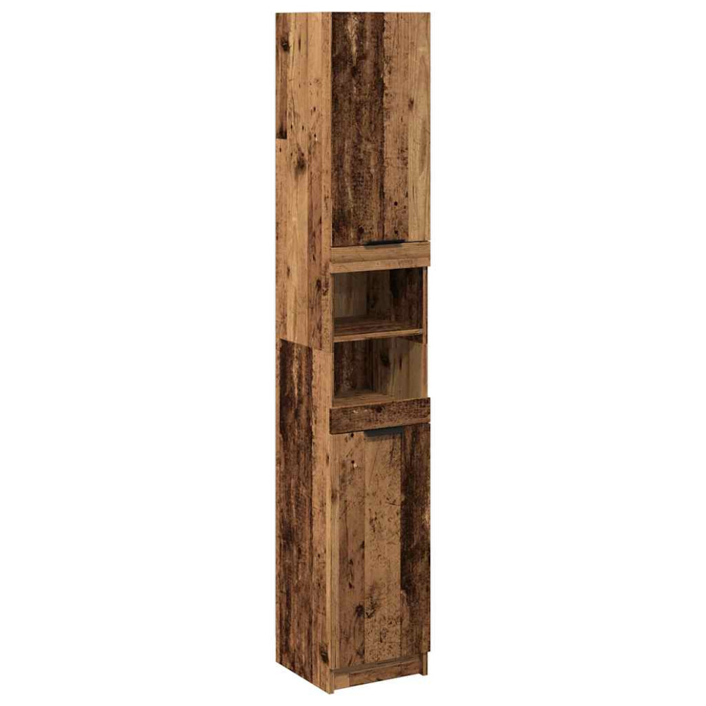 (old wood) vidaXL Bathroom Cabinet Washroom Storage Cabinet Cupboard Engineered Wood