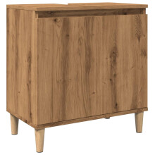 vidaXL Waschbeckenunterschrank Artisan-Eiche 58x33x60 cm Holzwerkstoff