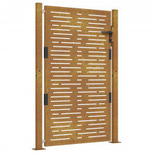 (105 x 130 cm) vidaXL Garden Gate Driveway Gate Fence Gate Fence Corten Steel Square Design