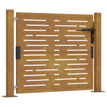 (105 x 80 cm) vidaXL Garden Gate Driveway Gate Fence Gate Fence Corten Steel Square Design