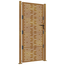 (105 x 180 cm) vidaXL Garden Gate Driveway Gate Fence Gate Fence Corten Steel Square Design