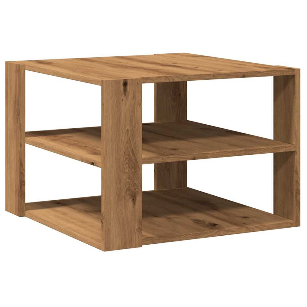 (artisan oak) vidaXL Coffee Table Old Wood 58x58x40 cm Engineered Wood side table