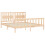 VidaXL (natural) vidaXL Bed Frame Bed Base Platform Bed with Headboard White Double Solid Wood 5