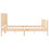 VidaXL (natural) vidaXL Bed Frame Bed Base Platform Bed with Headboard White Double Solid Wood 7