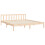VidaXL (natural) vidaXL Bed Frame Bed Base Platform Bed with Headboard White Double Solid Wood 9