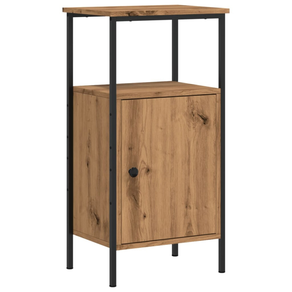 (artisan oak, 1 pcs) vidaXL Bedside Cabinets Nightstand Bed Table 2 pcs Artisan Oak Engineered Wood