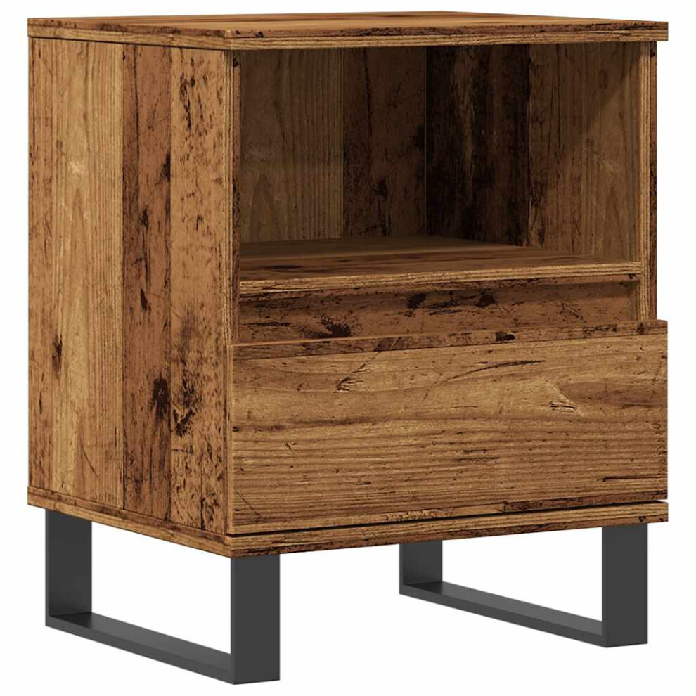 Vidaxl (Old Wood, 1 Pcs) Bedside Cabinets Nightstand Bed Table 2 Pcs Artisan Oak Engineered Wood