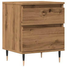 (artisan oak, 1 pcs) vidaXL Bedside Cabinet Nightstand Bed Side Table Artisan Oak Engineered Wood