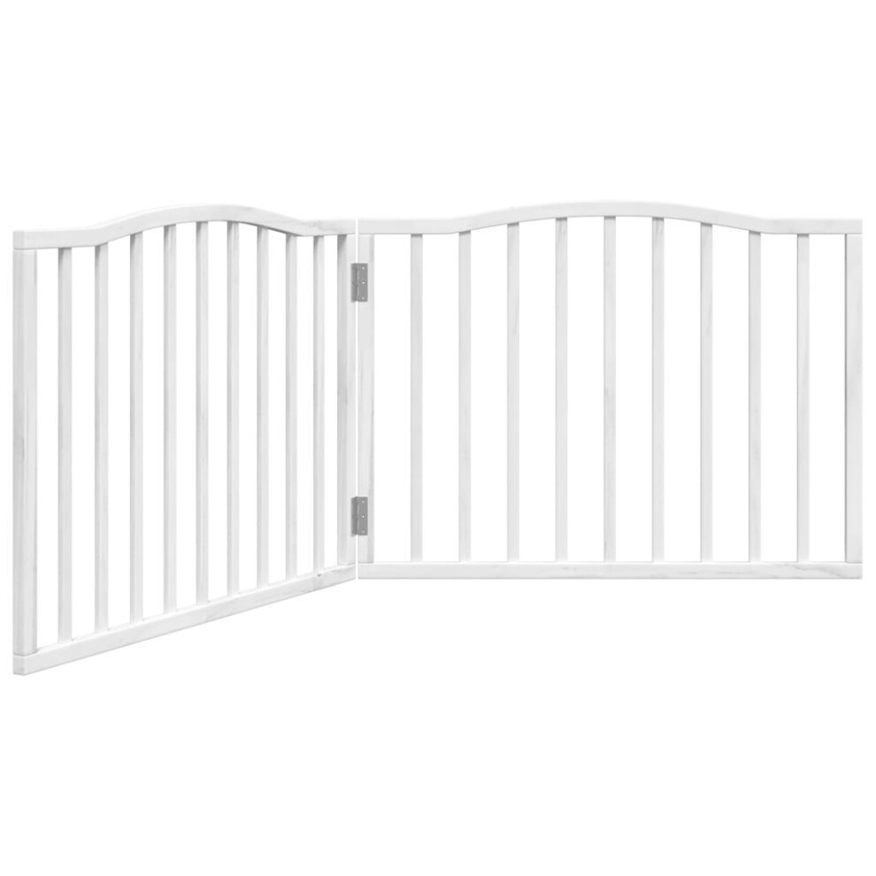 (white, 80 X 60 X 2 cm/ 2 pcs) vidaXL Dog Gate With Door Foldable Pet Gate Dog Fence Pet BarrierÃÂ Poplar Wood