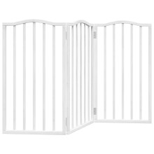 (white, 50 x 90 x 2 cm/ 3 pcs) vidaXL Dog Gate with Door Foldable Pet Gate Dog Fence Pet Barrier Poplar Wood