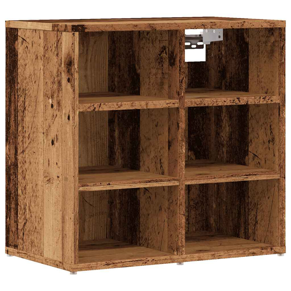 Vidaxl (Old Wood, 1 Pcs) Shoe Cabinet Hallway Wall Mounted Shoe Storage Rack Shelf Cupboard