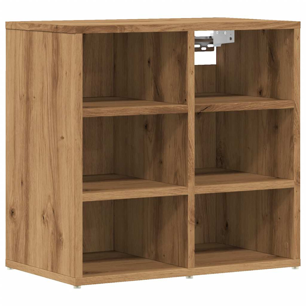 (artisan oak, 1 pcs) vidaXL Shoe Cabinets 2 Pcs Old Wood 52x30x50 Cm Shoe Storage Shoe Cupboard