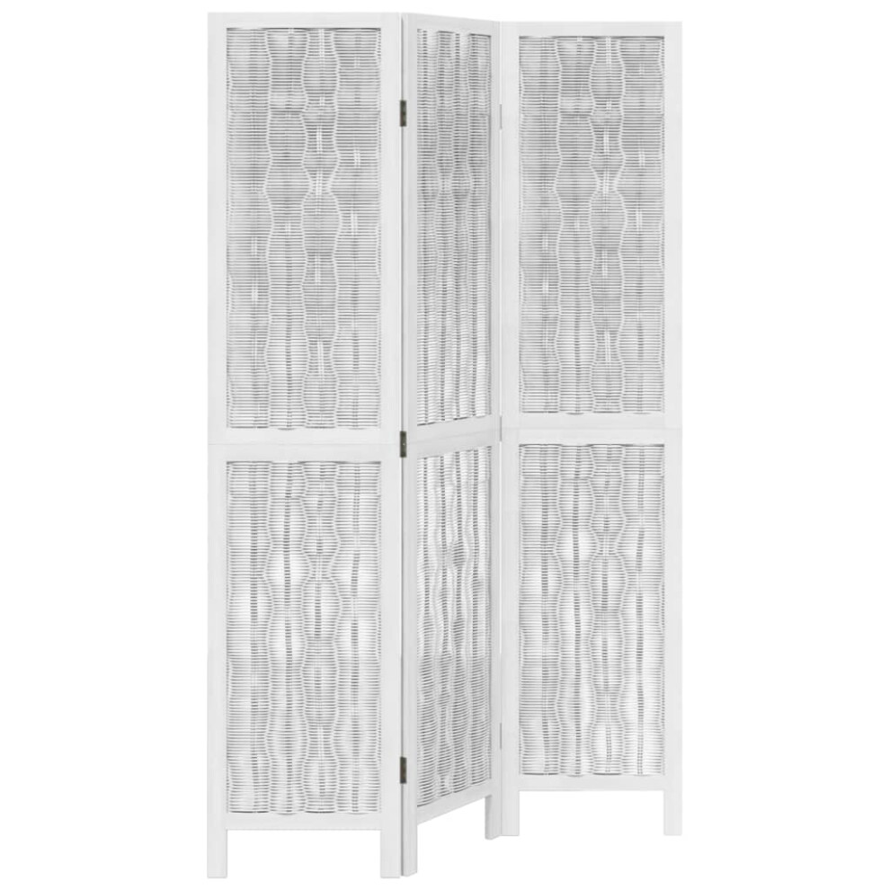 (40 X 180 cm/ 3 piece) vidaXL Room Divider 3 Panels Office Privacy Screen White Solid Wood Paulownia