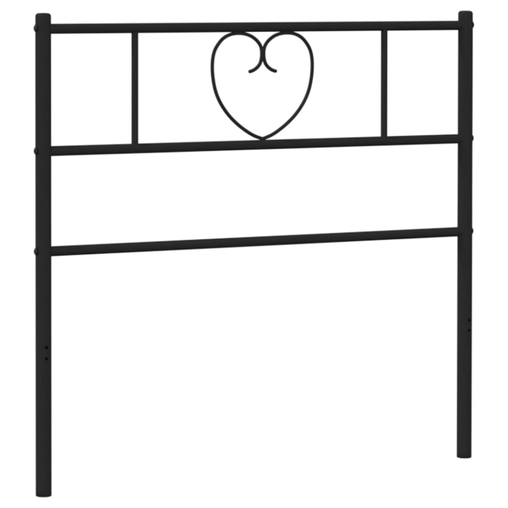 (90 cm) vidaXL Metal Headboard Tall Headboard Bed Header Bed Headboard Black 160 Cm