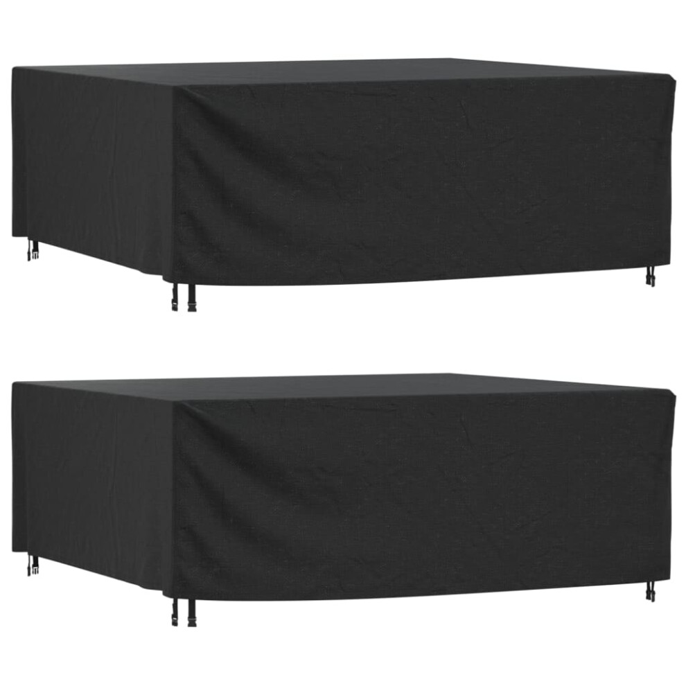 (250 x 210 x 90 cm) vidaXL Garden Furniture Covers Outdoor Table Cover 2 pcs Black Waterproof 420D