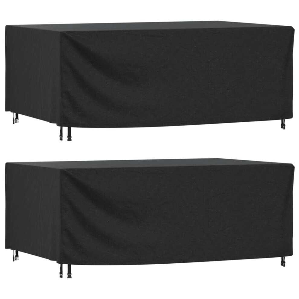 (240 x 140 x 90 cm) vidaXL Garden Furniture Covers Outdoor Table Cover 2 pcs Black Waterproof 420D