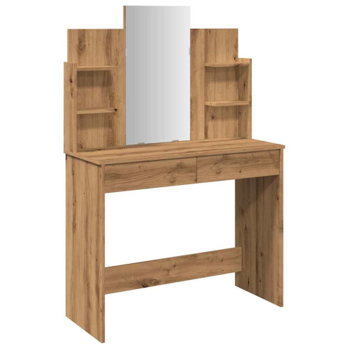 VidaXL (artisan oak) vidaXL Dressing Table with Mirror Dressing Room Cosmetic Table Vanity Table 1