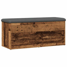 (old wood, 102 x 42 x 45 cm) vidaXL Storage Bench Entryway Shoe Bench Hallway Shoe Rack Engineered Wood