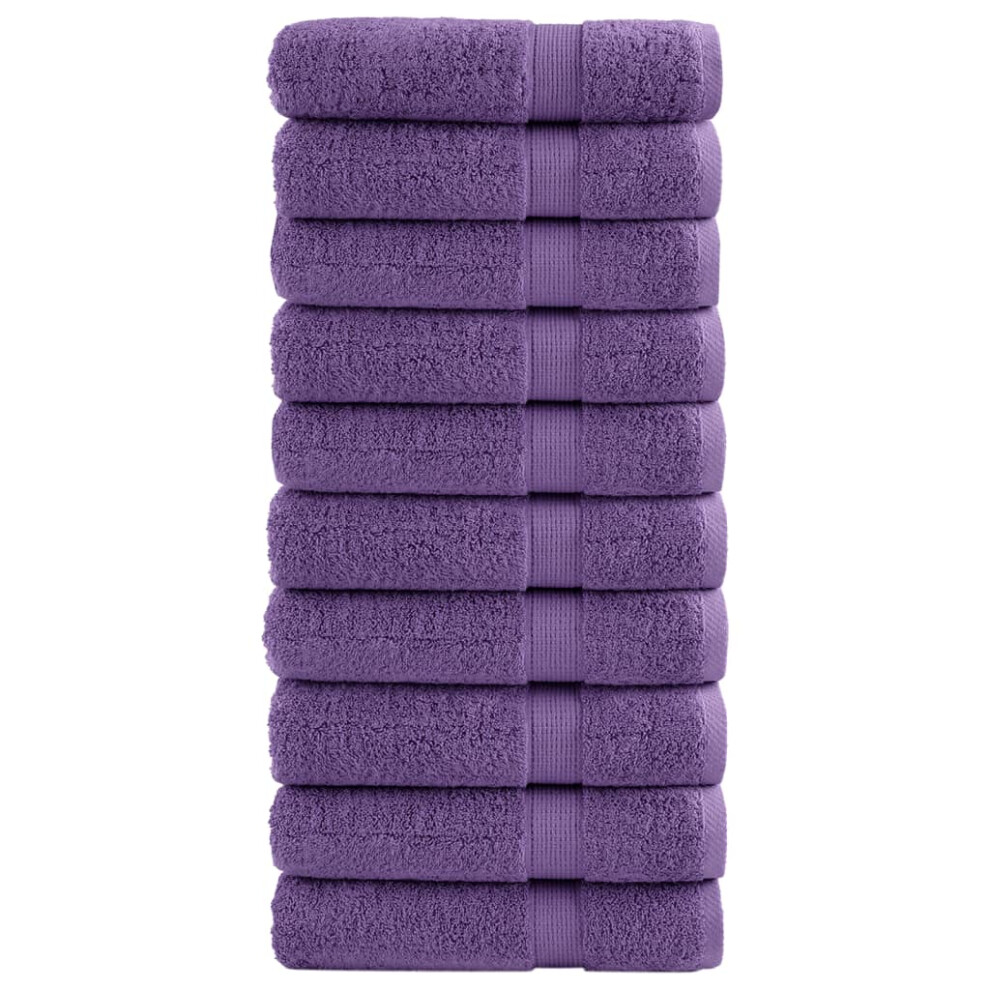 (purple, 70 X 140 cm/ 10 pcs) vidaXL Premium Soap Towels Hand Bath Towel 4 Pcs Orange 600 Gsm 100% Cotton