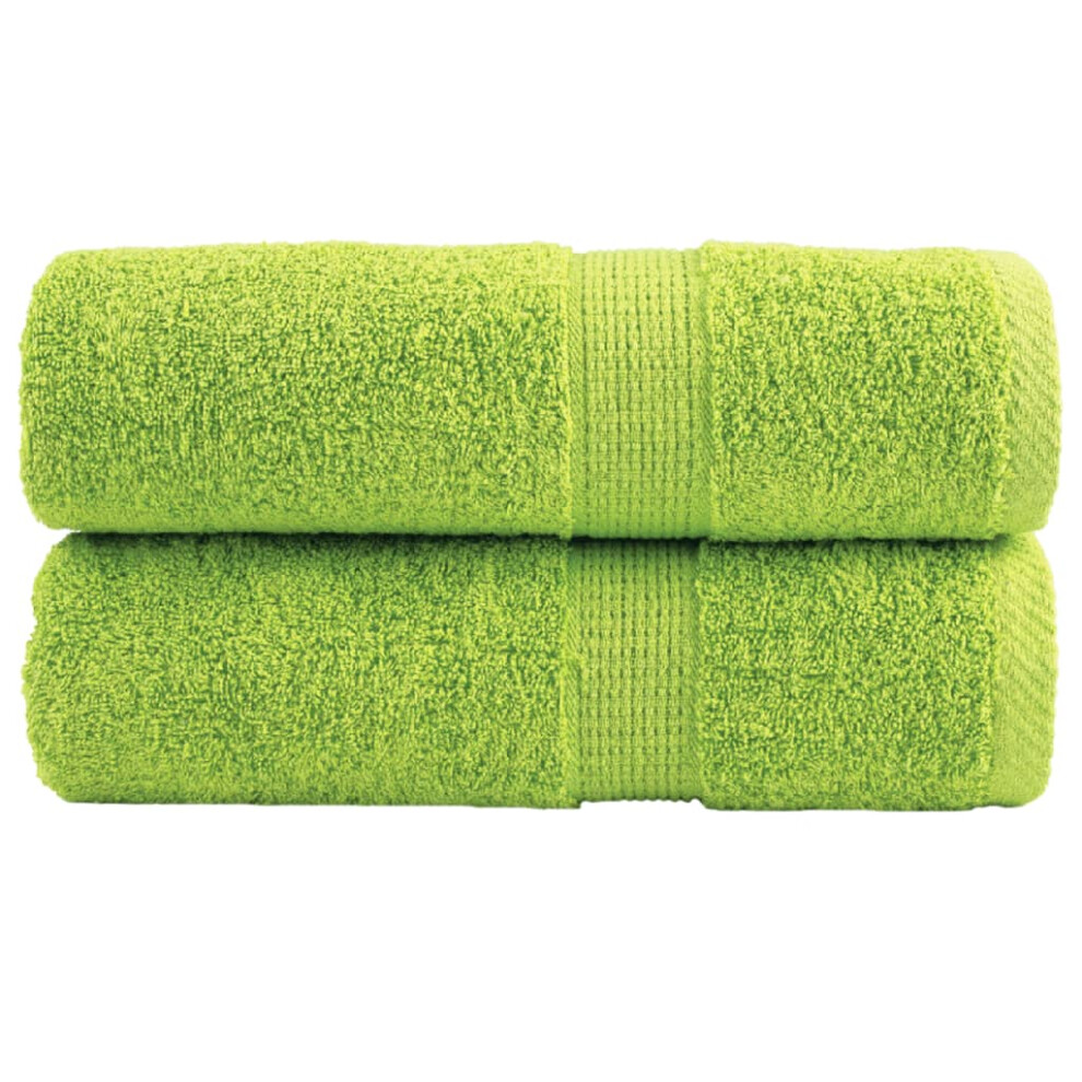 Vidaxl (Apple Green, 30 X 50 Cm/ 2 Pcs) Premium Soap Towels Hand Bath Towel 4 Pcs Orange 600 Gsm 100% Cotton