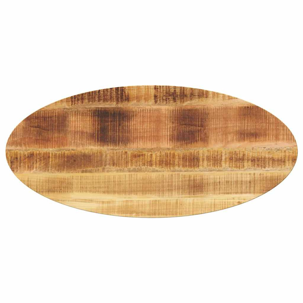 Vidaxl (Rough Mango Wood(Natural)) Table Top Replacement Board Coffee Dining Table Top Oval Solid Wood