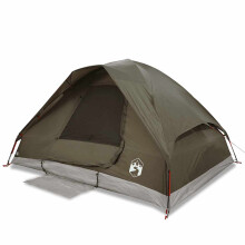 (brown, 4-person) vidaXL Family Tent Dome 6-Person Outdoor Lightweight Camping Tent Waterproof