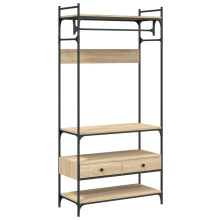 (sonoma oak) vidaXL Wardrobe with Drawers Closet Clothes Storage Cabinet Engineered Wood