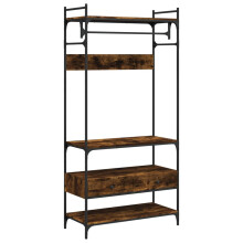 (smoked oak) vidaXL Wardrobe with Drawers Closet Clothes Storage Cabinet Engineered Wood