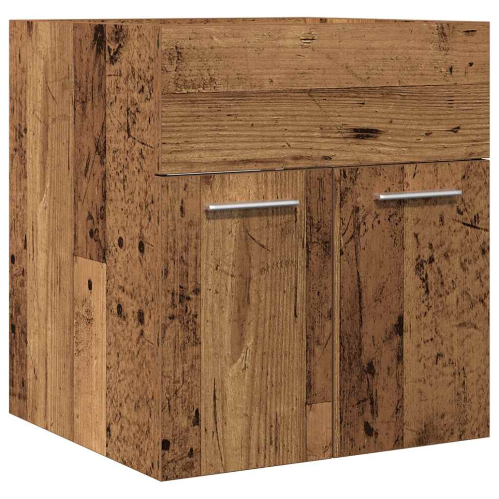 (old wood, 41 x 38.5 x 46 cm) vidaXL Sink Cabinet Bathroom Vanity Unit Wall Storage Cupboard Engineered Wood