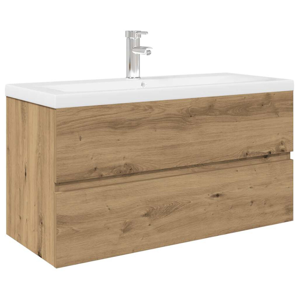 Vidaxl (Artisan Oak, 90 X 38.5 X 45 Cm) Sink Cabinet Home Bathroom Sink Unit Storage Cabinet Engineered Wood