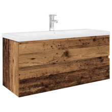 (old wood, 100 x 38.5 x 45 cm) vidaXL Sink Cabinet Home Bathroom Sink Unit Storage Cabinet Engineered Wood