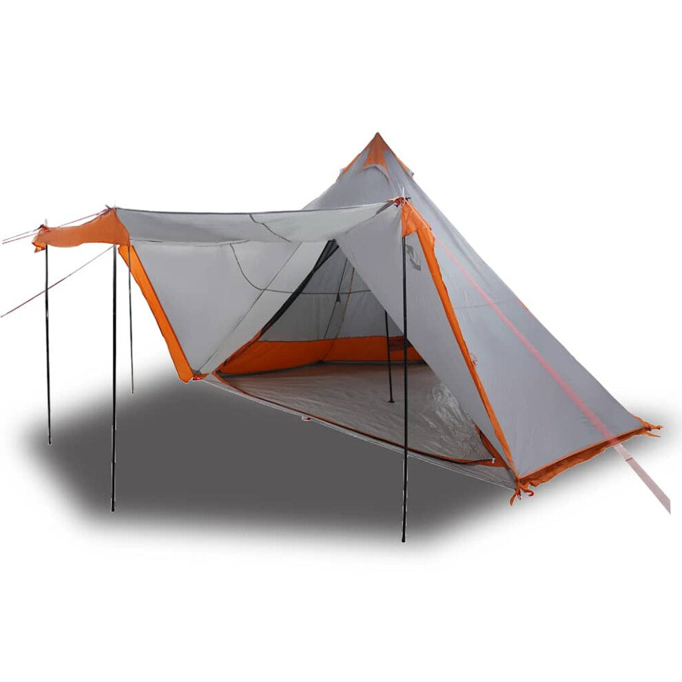(grey) vidaXL Family Tent Tipi 6-Person Camping Lightweight Tent Dome Tent Waterproof