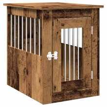 (old wood, 45 x 62 x 59 cm) vidaXL Dog Crate Furniture Pet Doghouse Dog Kennel Dog Cage Engineered Wood