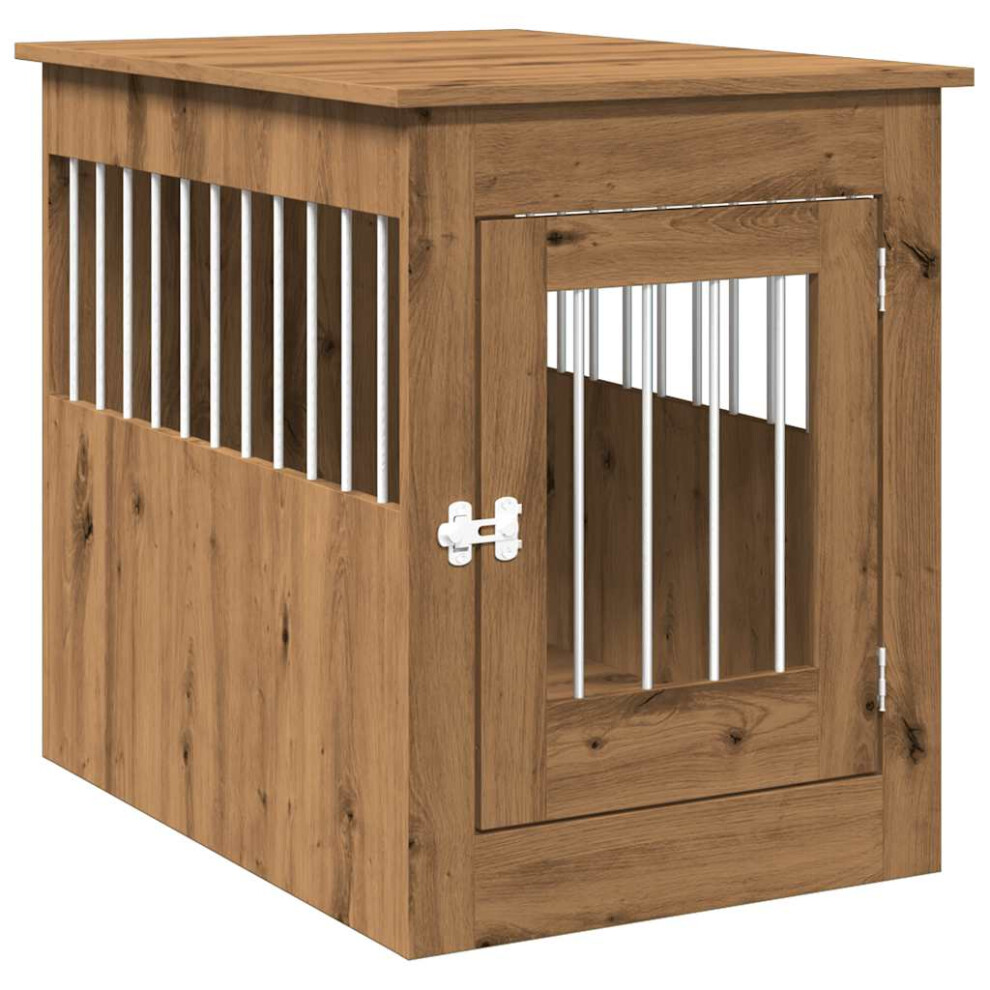 (artisan oak, 55 x 80 x 68 cm) vidaXL Dog Crate Furniture Pet Doghouse Dog Kennel Dog Cage Engineered Wood