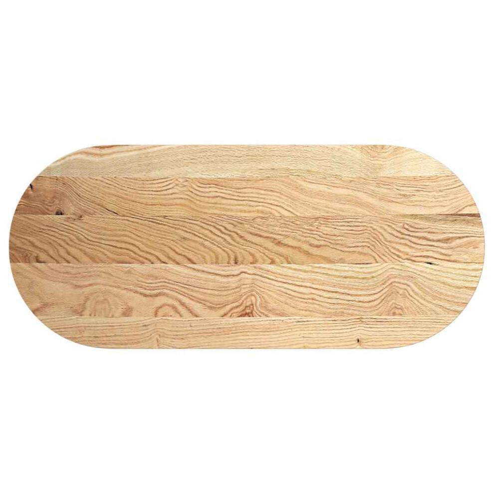 (natural, 140 x 60 x 4 cm) vidaXL Table Top Replacement Board DIY Dining Table Top Solid Wood Oak Oval