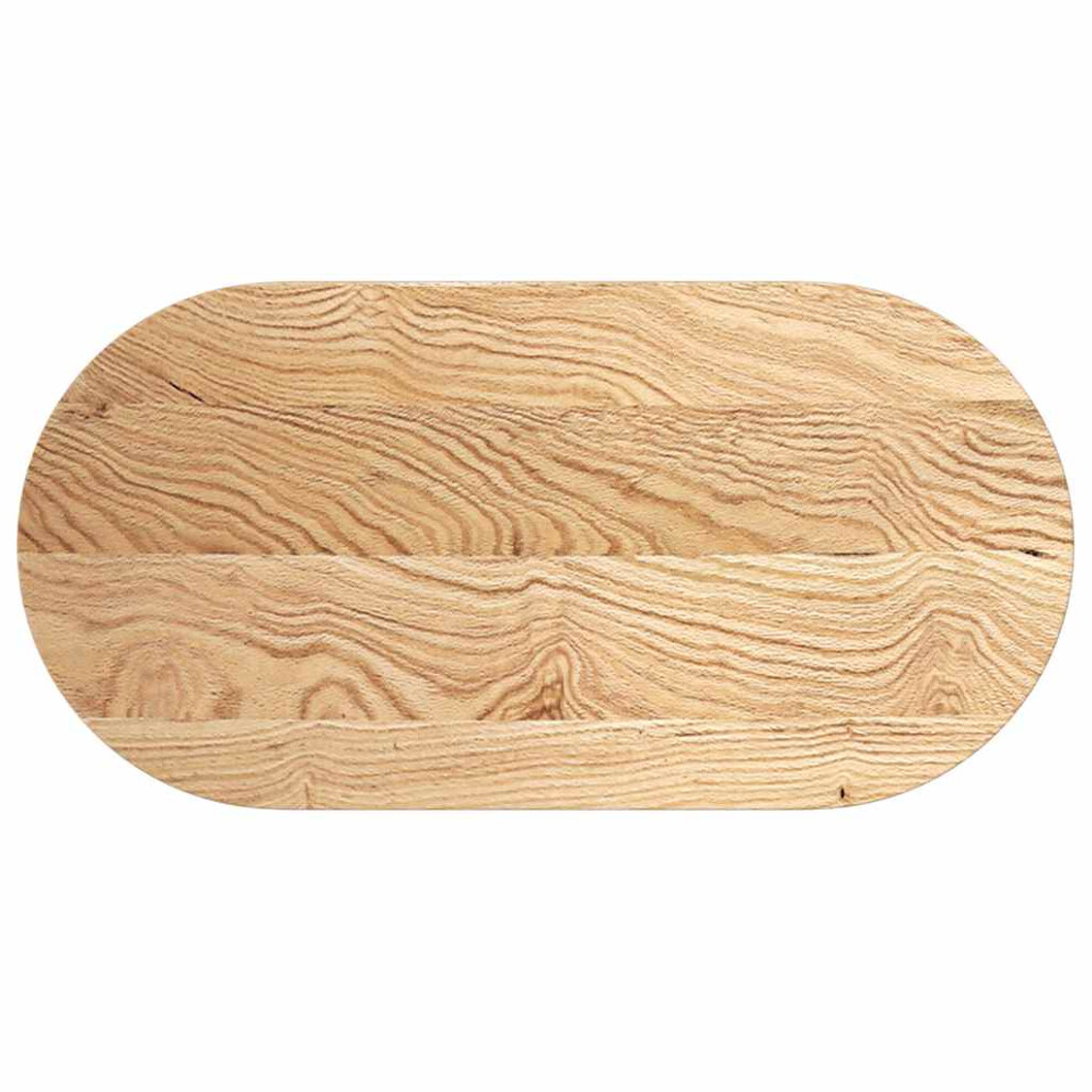 Vidaxl (Natural, 100 X 50 X 2 Cm) Table Top Replacement Board Diy Dining Table Top Solid Wood Oak Oval