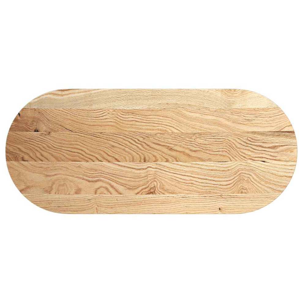 (natural, 140 X 60 X 2 cm) vidaXL Table Top Replacement Board DIY Dining Table Top Solid Wood Oak Oval