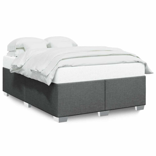VidaXL (dark grey, 4ft6 double) vidaXL Bed Frame Bed Base Bedstead Mattress Foundation Dark GreyÂ Double Fabric 1