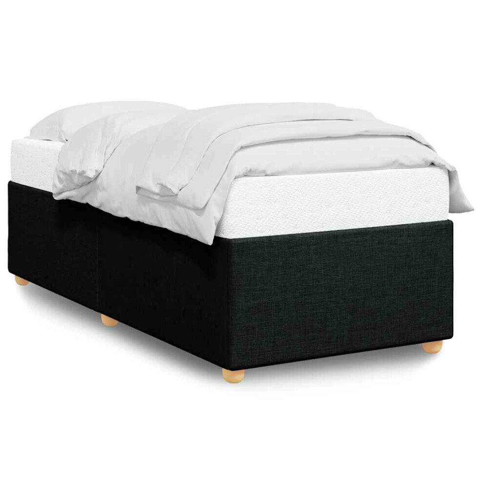 Vidaxl (Black, 3Ft Single) Bed Frame Without Mattress Bed Base Bedstead Mattress Foundation Fabric