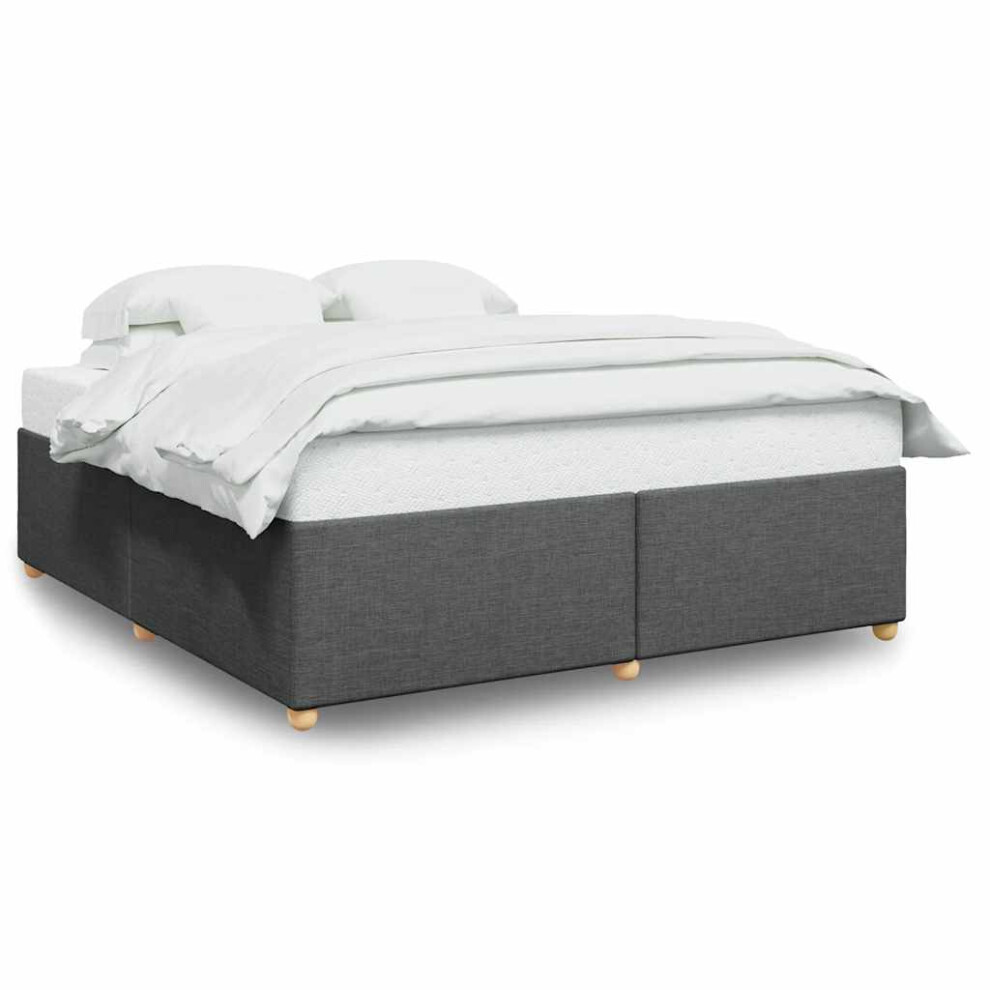 Vidaxl (Dark Grey, 6Ft Super King Size) Bed Frame Without Mattress Bed Base Bedstead Mattress Foundation Fabric