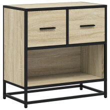 (sonoma oak) vidaXL Bedside Cabinet Nightstand Bed Side Cabinet Engineered Wood and Metal
