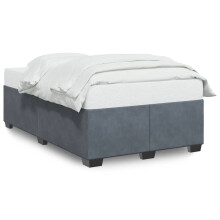 (dark grey, 4ft6 double) vidaXL Bed Frame without Mattress Bed Base Bedstead Mattress Foundation Velvet